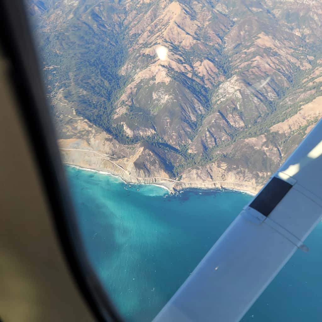 Big Sur coastline aerial view